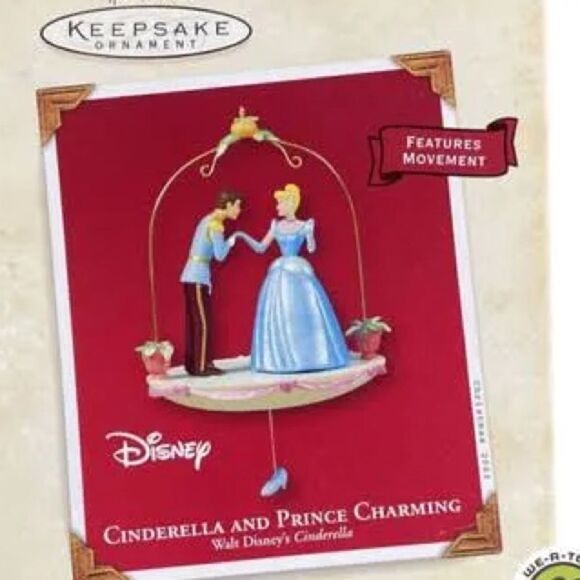 Hallmark vintage 2003 Cinderella and Prince Charming Disney ornament New - Picture 2 of 6